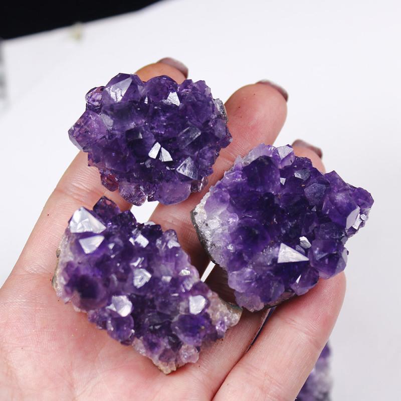 Natural Raw Amethyst Quartz Purple Crystal Cluster Stones Specimen