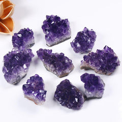 Natural Raw Amethyst Quartz Purple Crystal Cluster Stones Specimen