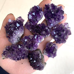 Natural Raw Amethyst Quartz Purple Crystal Cluster Stones Specimen