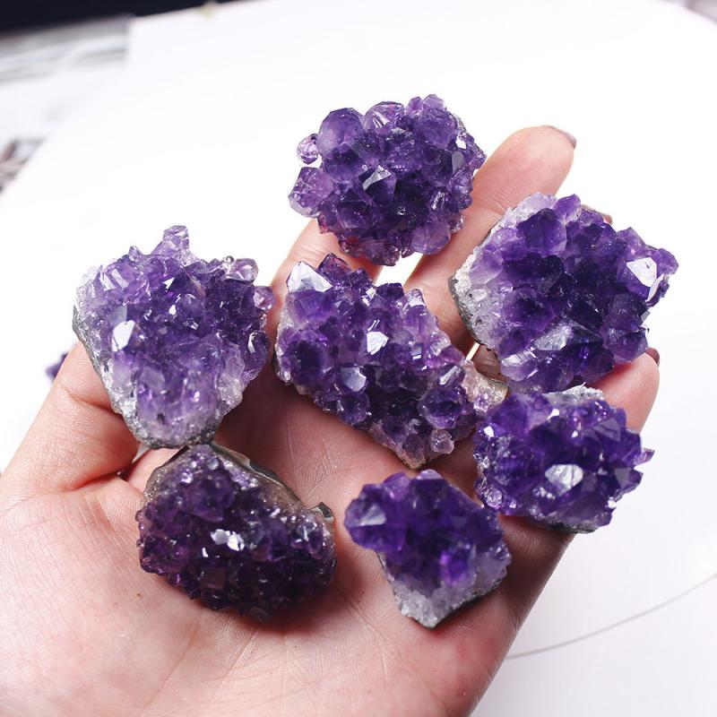 Natural Raw Amethyst Quartz Purple Crystal Cluster Stones Specimen
