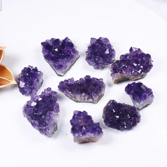 Natural Raw Amethyst Quartz Purple Crystal Cluster Stones Specimen