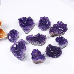 Natural Raw Amethyst Quartz Purple Crystal Cluster Stones Specimen