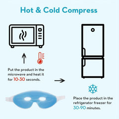 Reusable Gel Ice Hot Eye Mask for Eye Bags Swelling and Migraine Relief