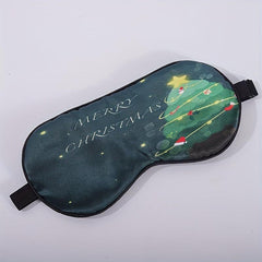 Silk Christmas Eye Mask Breathable Comfortable Wear Lunch Break Travelling