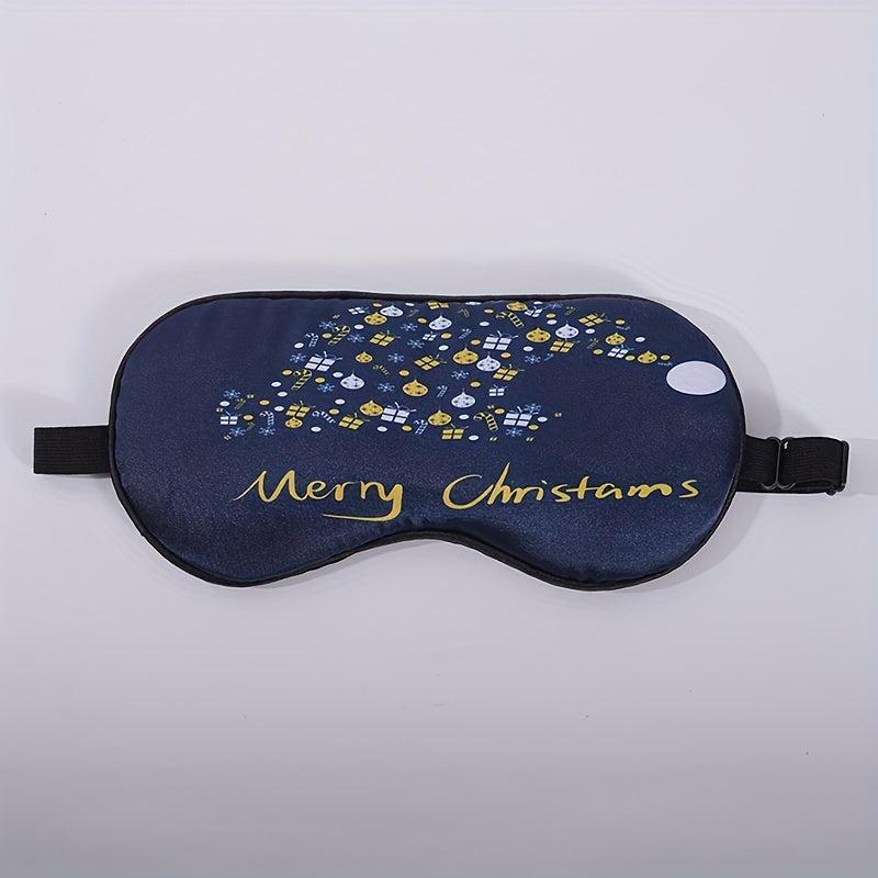Silk Christmas Eye Mask Breathable Comfortable Wear Lunch Break Travelling