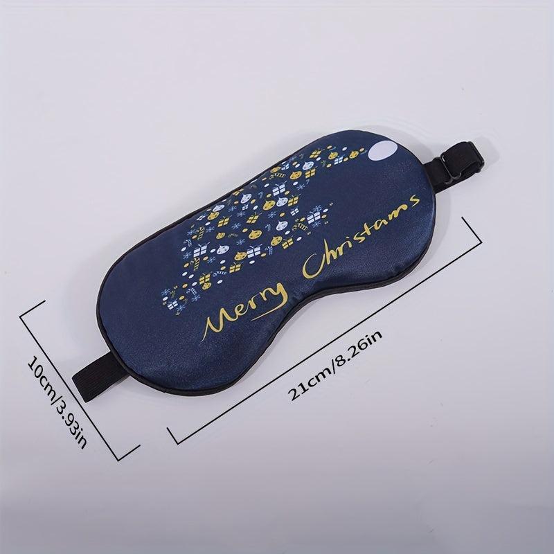 Silk Christmas Eye Mask Breathable Comfortable Wear Lunch Break Travelling