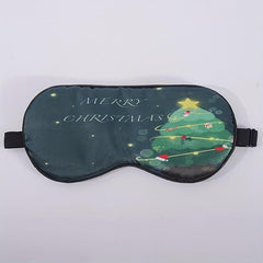 Silk Christmas Eye Mask Breathable Comfortable Wear Lunch Break Travelling