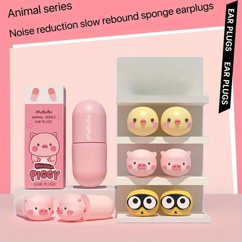 2 Pack Animal Earplugs for Anti Noise Sleep & Learning