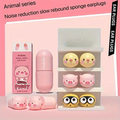 2 Pack Animal Earplugs for Anti Noise Sleep & Learning