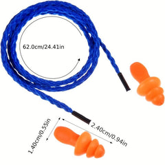 20 Pair Anti-Noise Earplugs with Wire