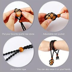 13pcs 7 Chakra Crystal Stone Set with Necklace and Instruction