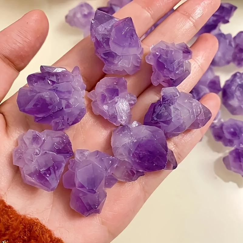 Natural Amethyst Flower Cluster Raw Stone Healing Crystal
