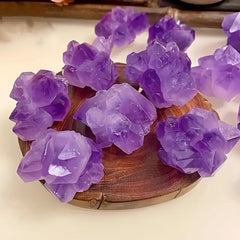 Natural Amethyst Flower Cluster Raw Stone Healing Crystal