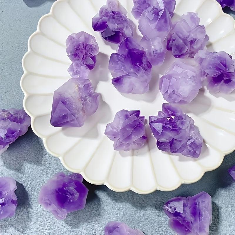 Natural Amethyst Flower Cluster Raw Stone Healing Crystal