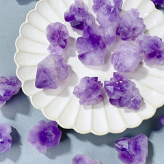Natural Amethyst Flower Cluster Raw Stone Healing Crystal
