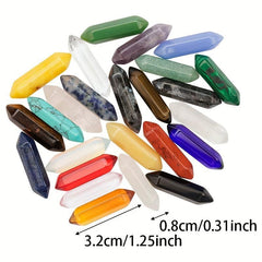 Random Healing Crystals Quartz Stone Dangle Hexagonal Gemstone Chakra