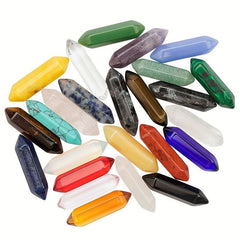 Random Healing Crystals Quartz Stone Dangle Hexagonal Gemstone Chakra
