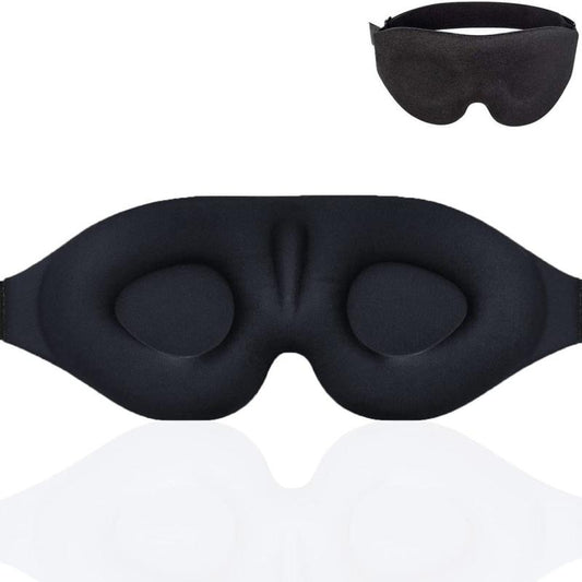 3D Contoured Sleep Mask Soft Comfy Eye Shade For Nap Travel & Night Shift