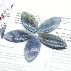 Gray Moonlight Stone Leaf Pendant for Healing Energy
