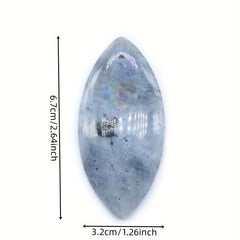 Gray Moonlight Stone Leaf Pendant for Healing Energy
