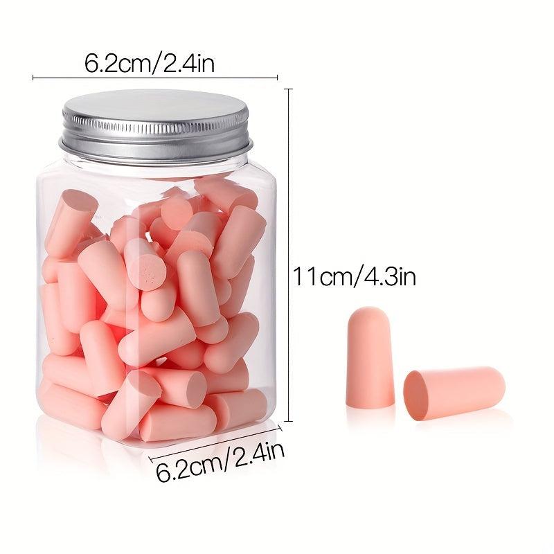 60pcs Silicone Ear Plugs for Noise Reduction and Comfortable Sleep