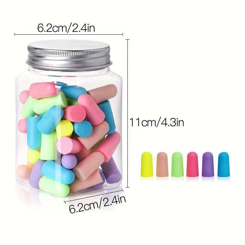 60pcs Silicone Ear Plugs for Noise Reduction and Comfortable Sleep