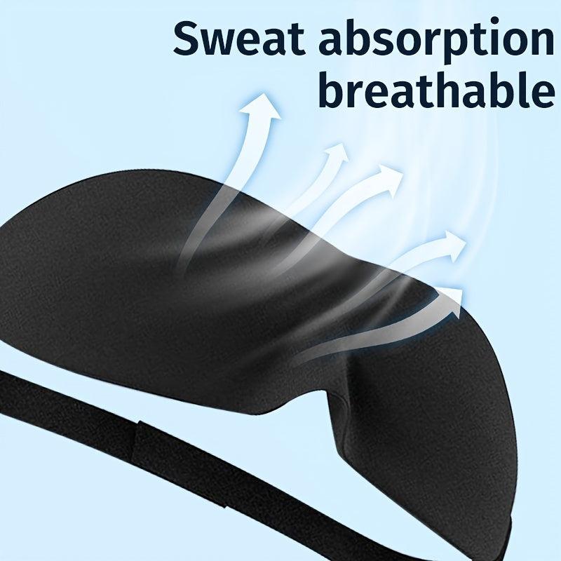 3D Contoured Sleep Mask for Men and Women - Light Blocking Blindfold