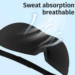3D Contoured Sleep Mask for Men and Women - Light Blocking Blindfold