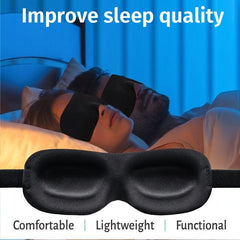 3D Contoured Sleep Mask for Men and Women - Light Blocking Blindfold
