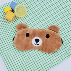 Cartoon Bear Sleep Eye Mask Soft Comfortable Block Light Travel Nap Lunch Beak