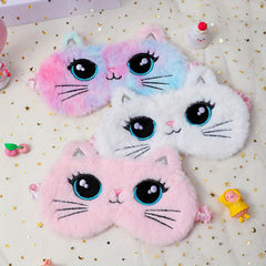Cartoon Plush Blackout Eye Mask for Better Sleep