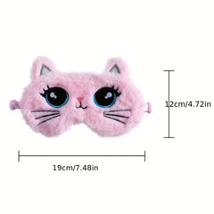 Cartoon Plush Blackout Eye Mask for Better Sleep