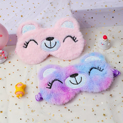 Cartoon Plush Blackout Eye Mask for Better Sleep