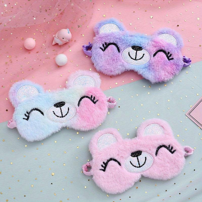 Cartoon Plush Blackout Eye Mask for Better Sleep