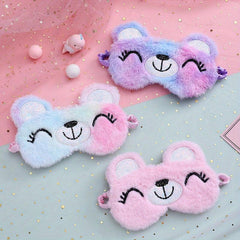Cartoon Plush Blackout Eye Mask for Better Sleep