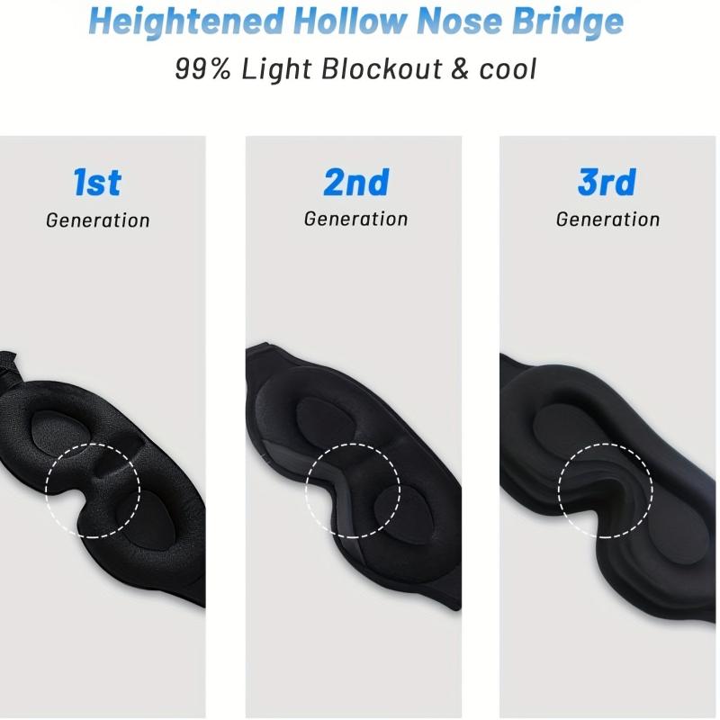 Modified 3D Sleep Eye Mask Blackout Protect Eyelashes Adjustable Strap