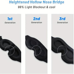 Modified 3D Sleep Eye Mask Blackout Protect Eyelashes Adjustable Strap