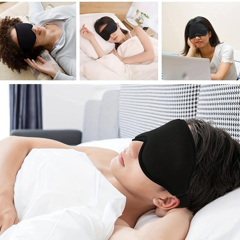 Modified 3D Sleep Eye Mask Blackout Protect Eyelashes Adjustable Strap
