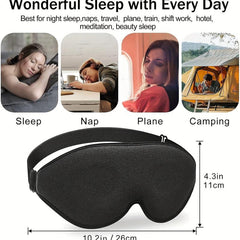 Modified 3D Sleep Eye Mask Blackout Protect Eyelashes Adjustable Strap