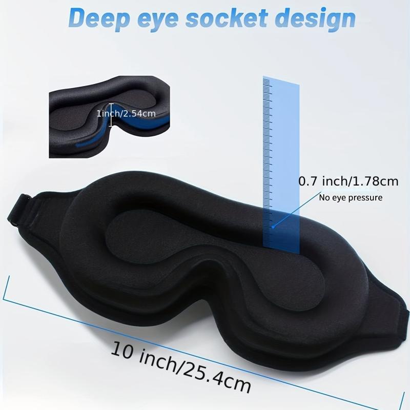 Modified 3D Sleep Eye Mask Blackout Protect Eyelashes Adjustable Strap