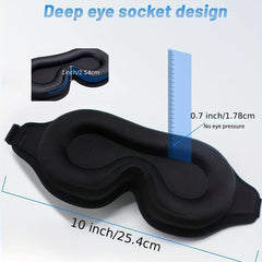Modified 3D Sleep Eye Mask Blackout Protect Eyelashes Adjustable Strap