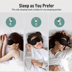 Modified 3D Sleep Eye Mask Blackout Protect Eyelashes Adjustable Strap
