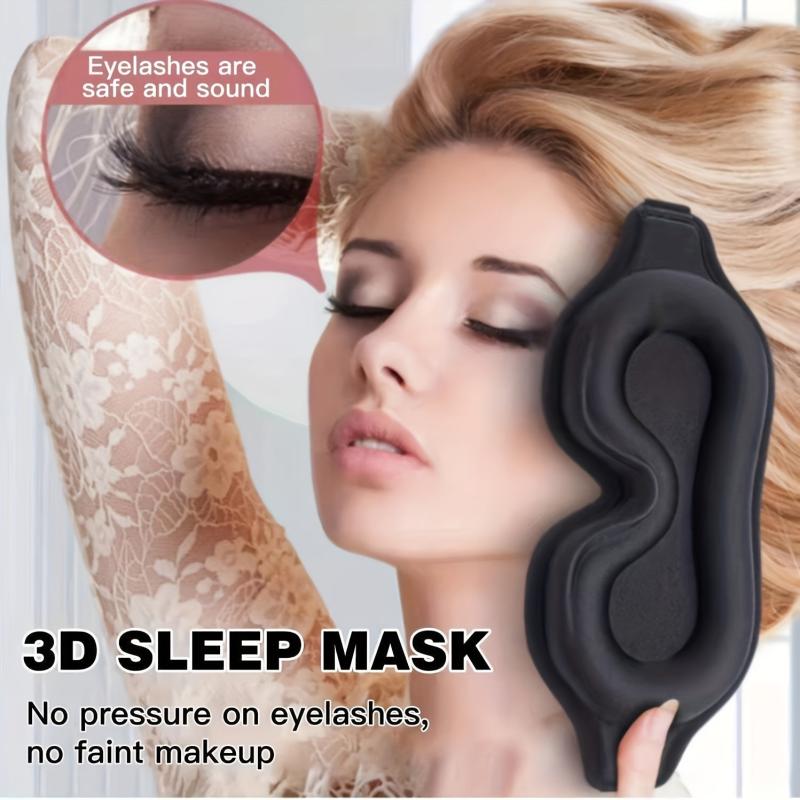 Modified 3D Sleep Eye Mask Blackout Protect Eyelashes Adjustable Strap