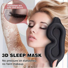 Modified 3D Sleep Eye Mask Blackout Protect Eyelashes Adjustable Strap