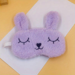 Rabbit Sleeping Mask Plush Bunny Blindfold Funny Novelty Sleep Mask