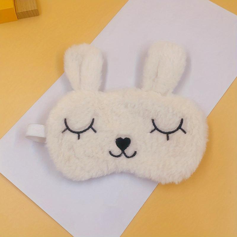 Rabbit Sleeping Mask Plush Bunny Blindfold Funny Novelty Sleep Mask