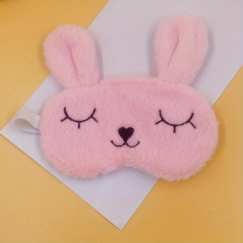 Rabbit Sleeping Mask Plush Bunny Blindfold Funny Novelty Sleep Mask