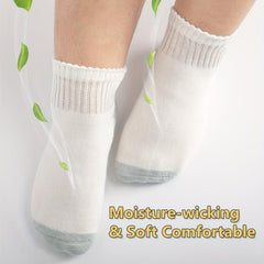 6 Pairs Diabetic Ankle Socks Bamboo Non Binding Breathable Seamless Toe