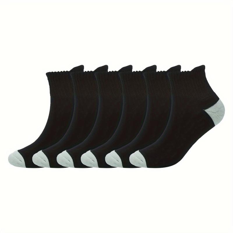 6 Pairs Diabetic Ankle Socks Bamboo Non Binding Breathable Seamless Toe