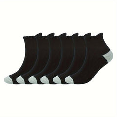 6 Pairs Diabetic Ankle Socks Bamboo Non Binding Breathable Seamless Toe